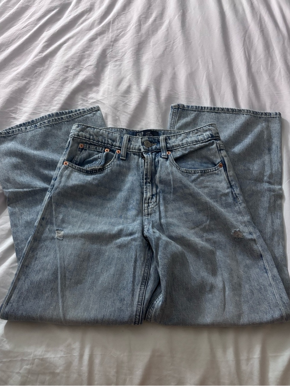 GAP Light Blue High Waist Wide Leg Jeans